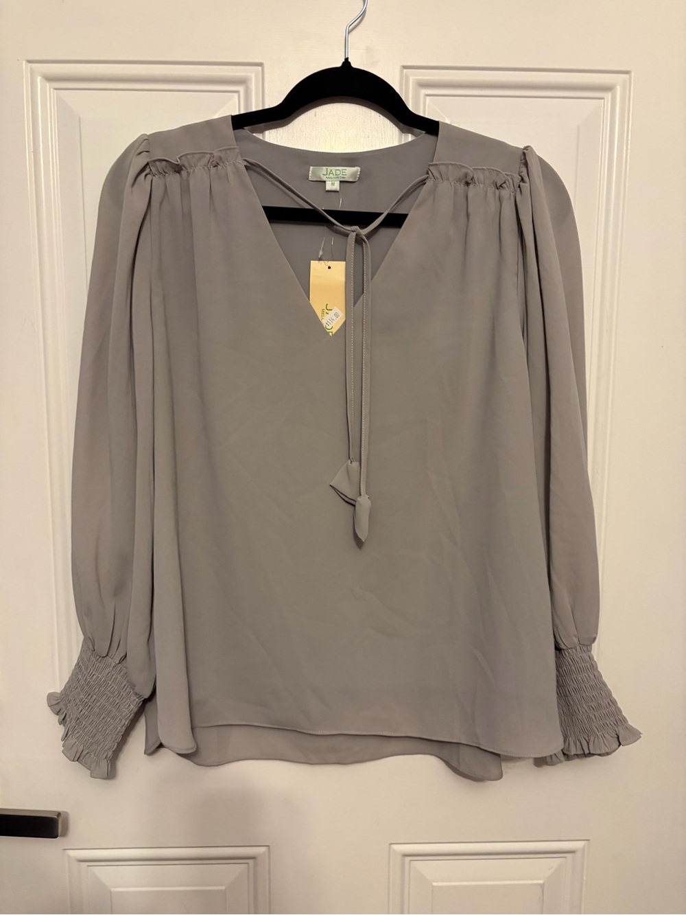 NEW JADE MELODY TAM Blouse Pewter Size Medium NWT